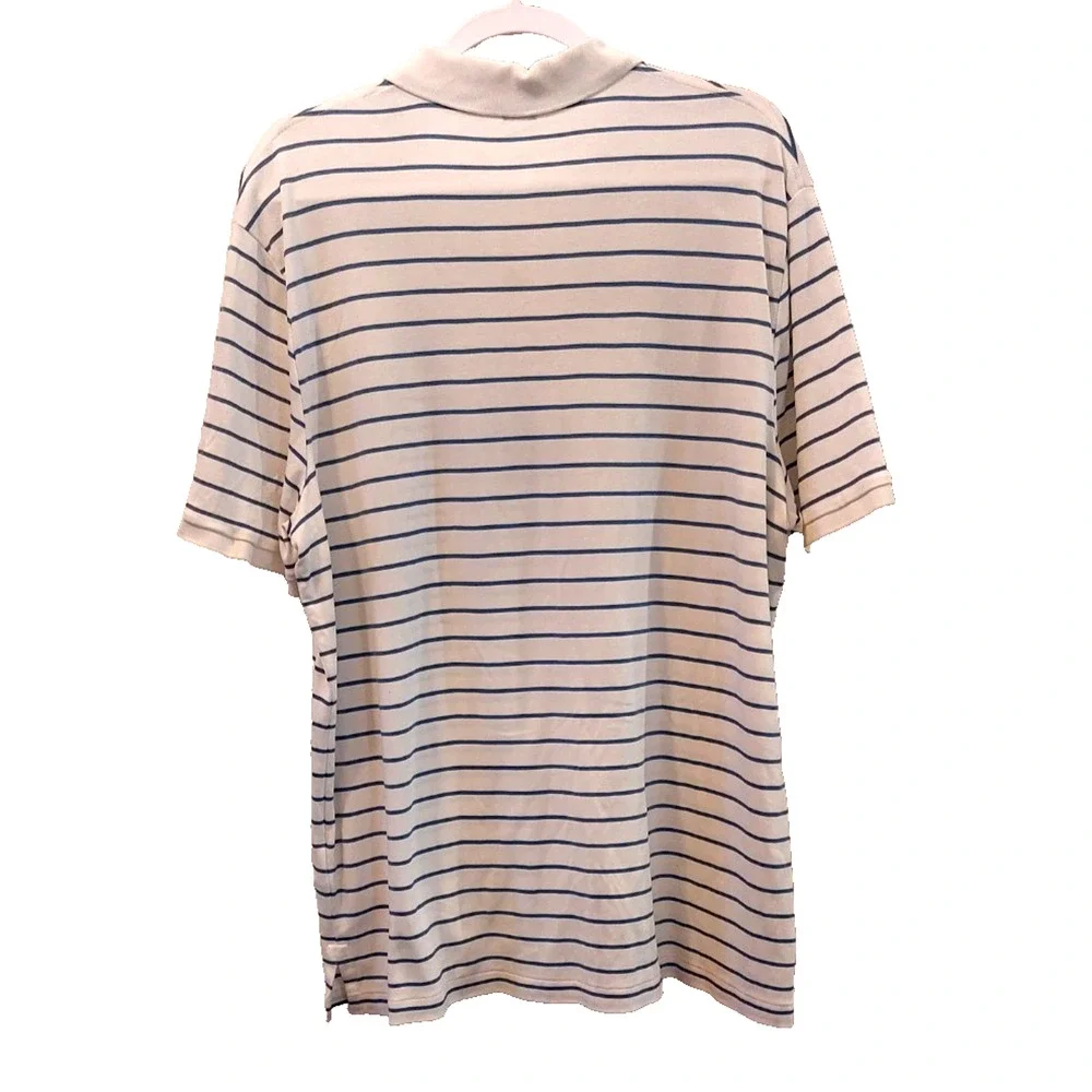 Ralph Lauren Polo Classic Fit Shirt Men’s XL White Blue Stripe Short Sleeve
